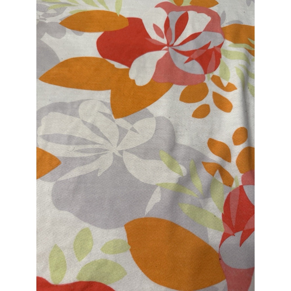 Fresh Produce Women's Coral Pink Floral Sweatshirt Size Cotton Terry Cloth 2XL - Picture 3 of 6